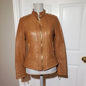 MICHAEL KORS leather moto jacket